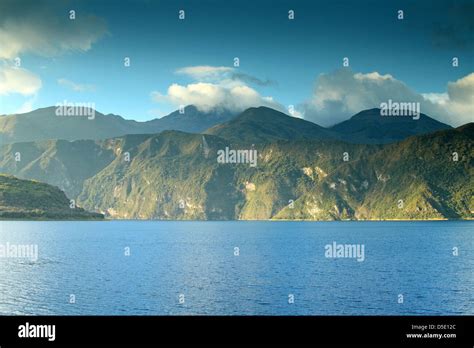 Cuicocha Laguna, a crater lake on Cotacachi volcano, Ecuador Stock ...