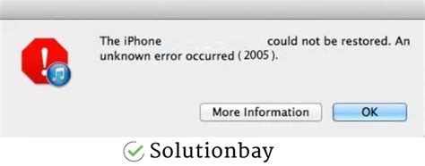 How To Fix An Unknown Error Occurred 2005 In ITunes Solutions