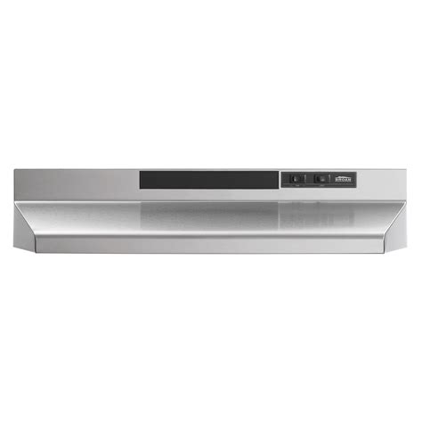 433004 Broan® 30 Inch Convertible Under Cabinet Range Hood 260 Max Blower Cfm Stainless Steel