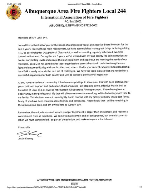 Membership Withdrawal Request Iaff Local 2928 5