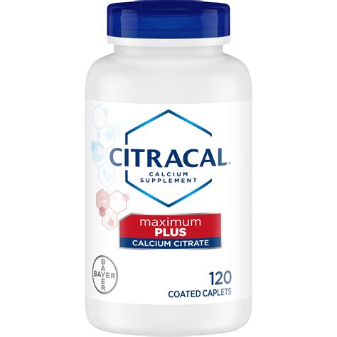 Citracal Maximum Plus Calcium Citrate With Vitamin D3 Caplets 120ct