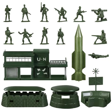 Toyandona 56 pçs militar soldado plástico modelo de brinquedo figuras