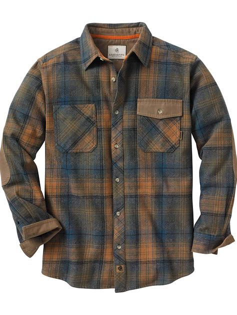 Legendary Whitetails Mens Harbor Heavyweight Flannel Shirt Woven Shirt Lined Flannel Shirt