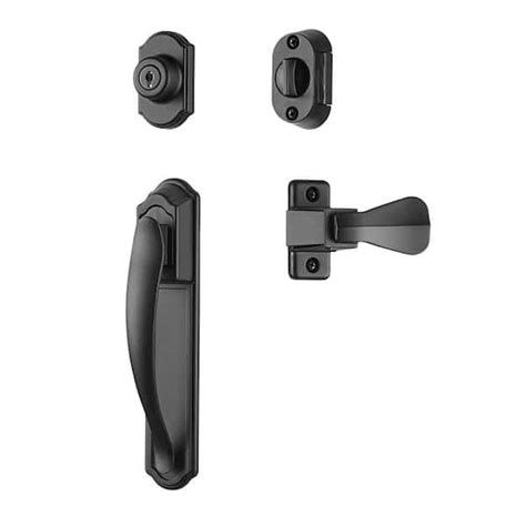 Ideal Security Matte Black Dx Pull Handle Set With Keyed Deadbolt Lsdxcr2267mb The Home Depot