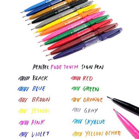 Pentel Fude Touch Sign Pen PO Hobbies Toys Stationery Craft