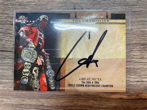 Bbm Great Muta Autographed Card Keiji Mutoh New Japan Noah Noah Pro