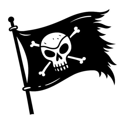 Ilustraci N De La Bandera Pirata De La Calavera Y Los Huesos Cruzados