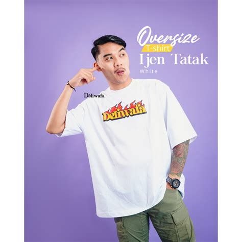 Jual Original Deliwafa Oversize Unisex T Shirt Ijen Tatak Shopee