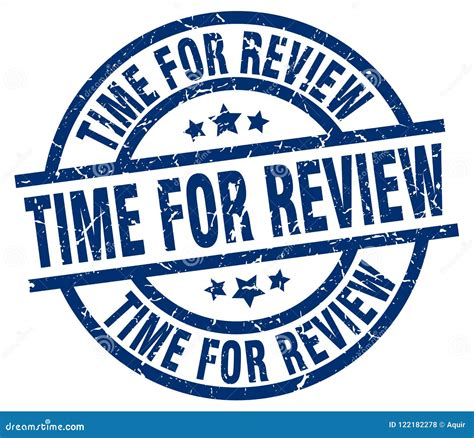 Time For Review Stamp Stock Vector Illustration Of Stamp 122182278