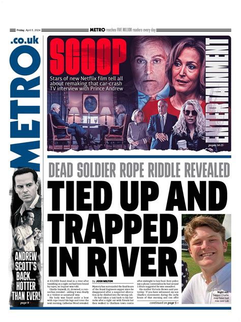 Metro Front Page 5th Of April 2024 Tomorrows Papers Today