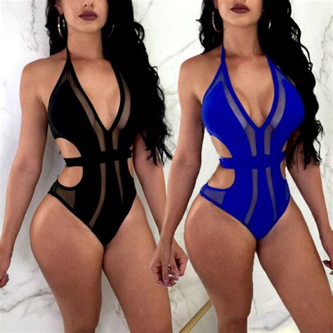 Traje de baño de una pieza para mujer Bikini con tiras push up