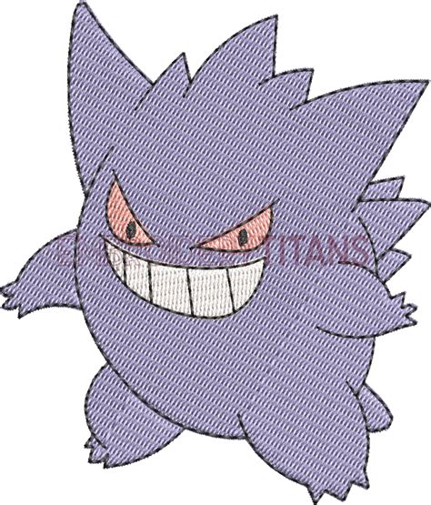 Gengar Pokemon Free Machine Embroidery Design Download In Pes Jef Vp3