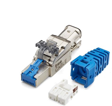 TrueCABLE Cat6A Toolless Field Termination Plug Shielded STP PoE