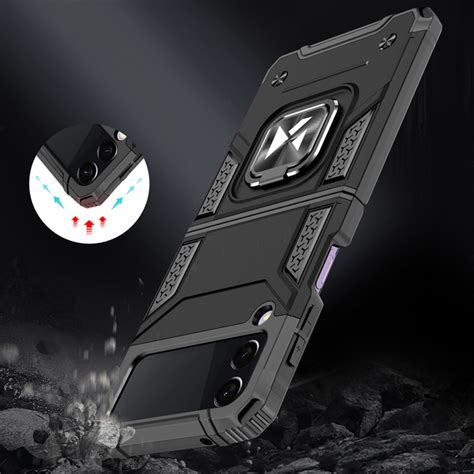 Samsung Galaxy Z Flip 4 Wozinsky Ring Armor Case Kickstand Telefontok