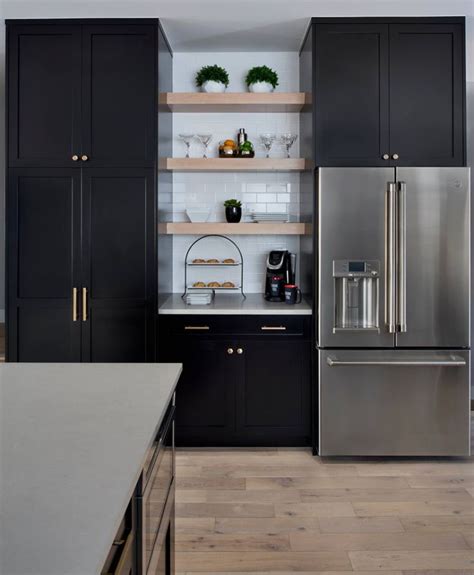 Transitional Kitchen With Black Cabinets Ideas You Ll Love