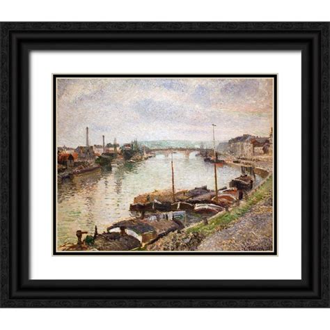 Pissarro Camille X Black Ornate Wood Framed With Double Matting