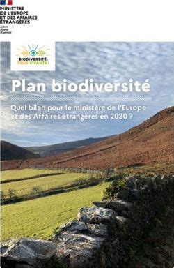 Plan Biodiversit Quel Bilan Pour Le Minist Re De L Europe Et Des