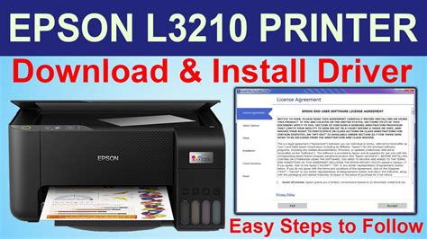 How To Download And Install Epson L3210 Driver English Subtitle Youtube