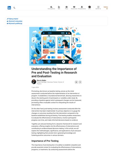 understanding  importance  pre  post testing  research