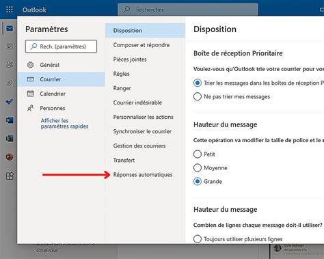 Comment paramétrer une réponse automatique sur Outlook web