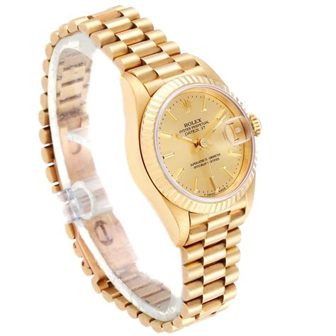 Rolex President Datejust 18k Yellow Gold Ladies Watch 69178 Swisswatchexpo