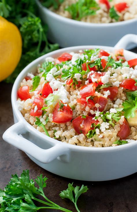 Quinoa Spinach Feta Tomato Salad