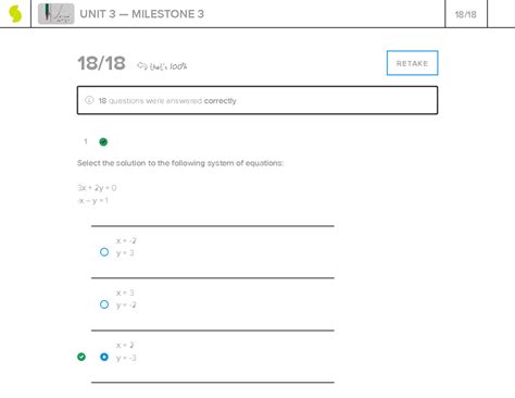 Sophia Algebra Unit Milestone That S Retake