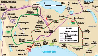 Baku - city map | Country profile | Railway Gazette International