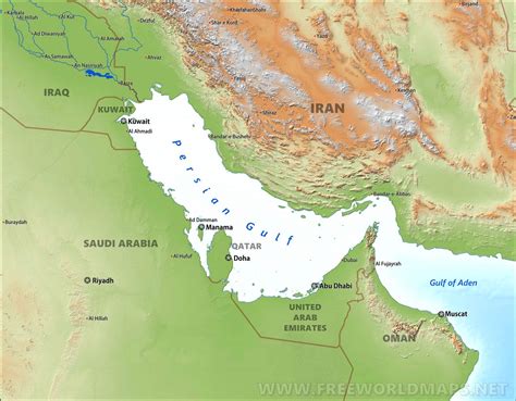 Persian Gulf World Map – Map Of California Coast Cities