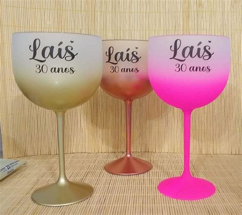 Taça Gin Degradê Personalizada Festa Elo7 Produtos Especiais