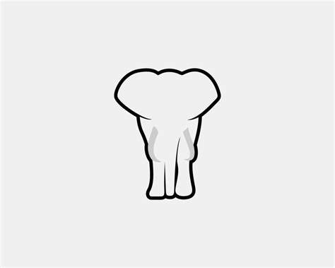 elephant outline vector silhouette 11542444 Vector Art at Vecteezy