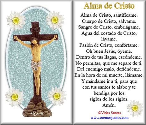 Rincón De La Oración Estampas Oraciones Del Alma De Cristo