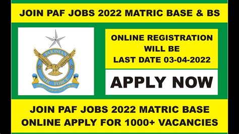 Apply For Air Force Jobs In Pakistan YouTube