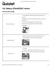 U S History STAAR EOC Review Flashcards Quizlet Pdf 4 29 2021 U S