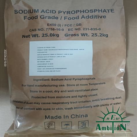 Food Grade Sodium Acid Pyrophosphate Powder Sapp CAS 7758 16 9 Einecs