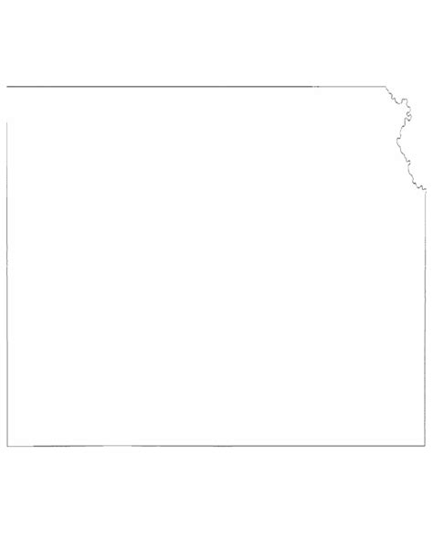 Kansas State Outline Map Free Download