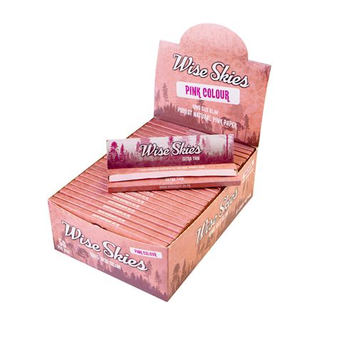 Wise Skies Pink King Size Slim Rolling Paper