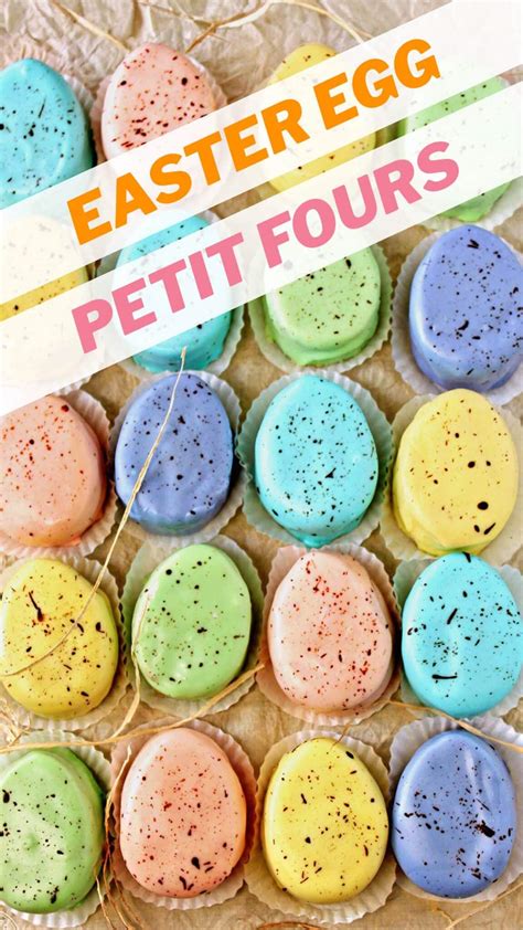 Easter Egg Petit Fours With Tangerine Buttercream Sugarhero