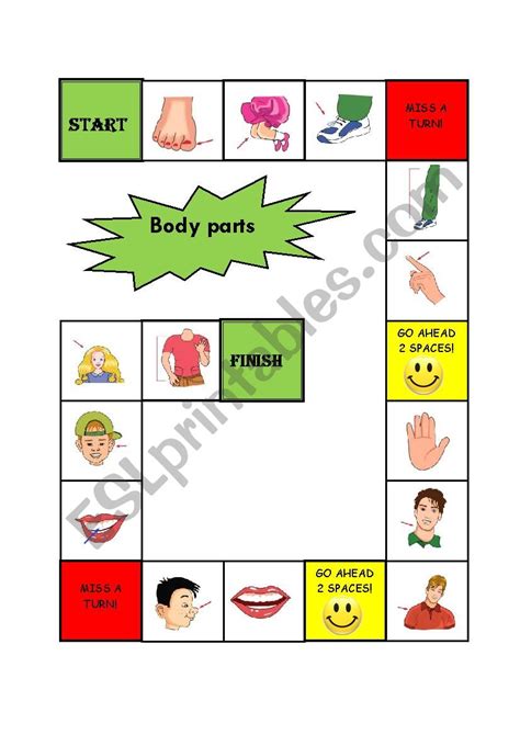 Body parts game - ESL worksheet by josephine57