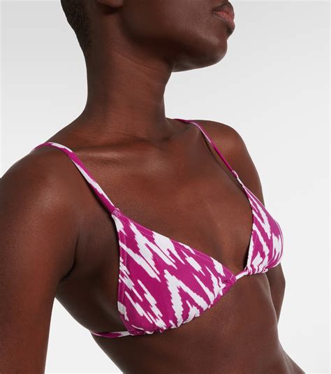 Sun Printed Triangle Bikini Top In Multicoloured Eres Mytheresa