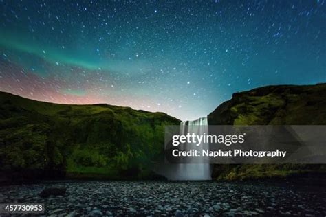 Night At Skógafoss High Res Stock Photo Getty Images