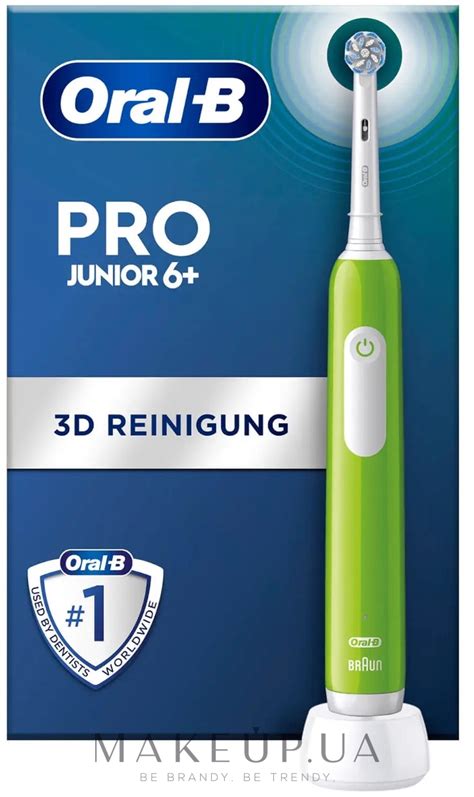 Электрическая зубная щетка, зеленая - Oral-B Pro Junior 6+: купить по ...