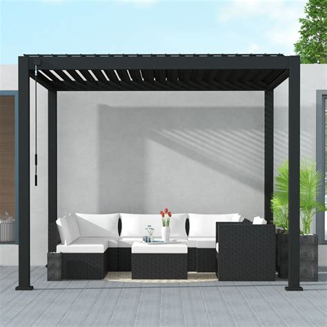 Mirador 111S Outdoor Aluminum Pergola With Adjustable Louvered Roof