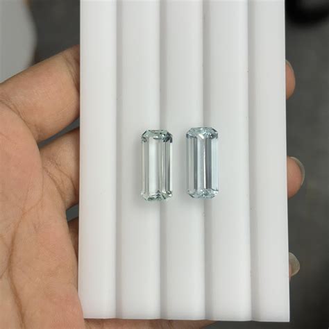 12 38 Carat Elongated Cushion Aquamarine Pair For Sale At 1stDibs