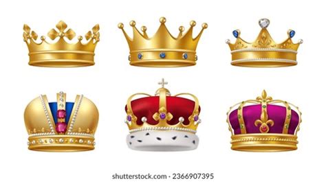 Realistic Gold Crown With Diamonds Royalty Free Images Stock Photos