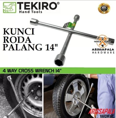 Jual TEKIRO Kunci Roda Palang Kunci Roda Ban Mobil Silang 4 Way Cross