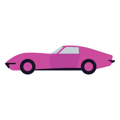 Purple Car Semi Flat PNG SVG Design For T Shirts