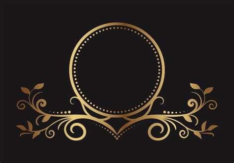 Premium Vector Gold Ornament Vintage Logo Border