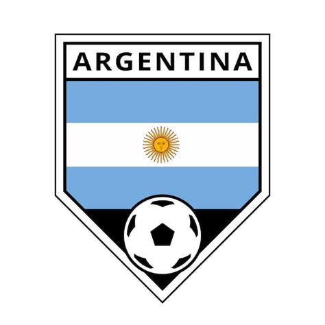 Distintivo da seleção argentina para torneio de futebol Vetor Premium