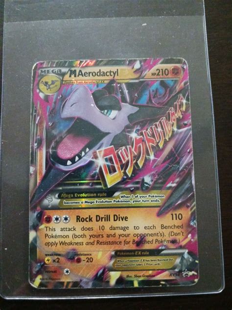 Mega M Aerodactyl Ex Pokemon Card Holo Xy98 Black Star Promo Lp